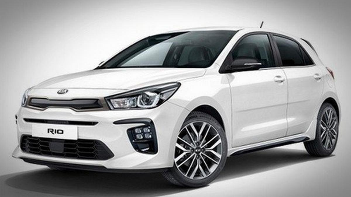 New Kia Rio white color from front to back