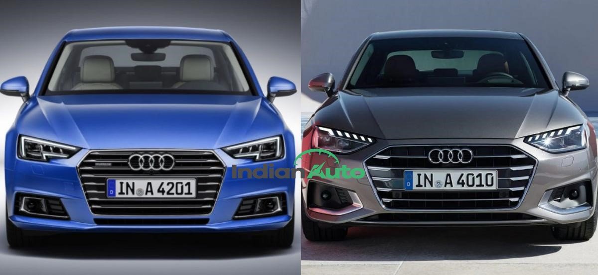 Audi A4 old vs new front comparison