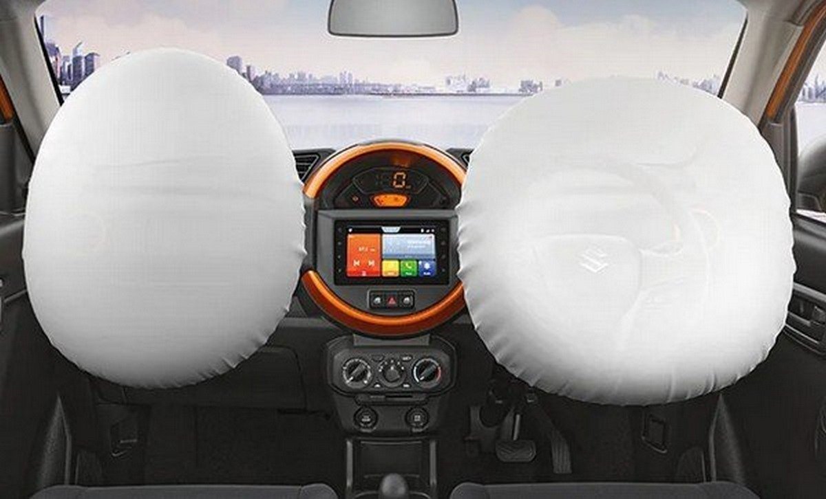 2019 maruti s-presso interior dashboard with airbags on