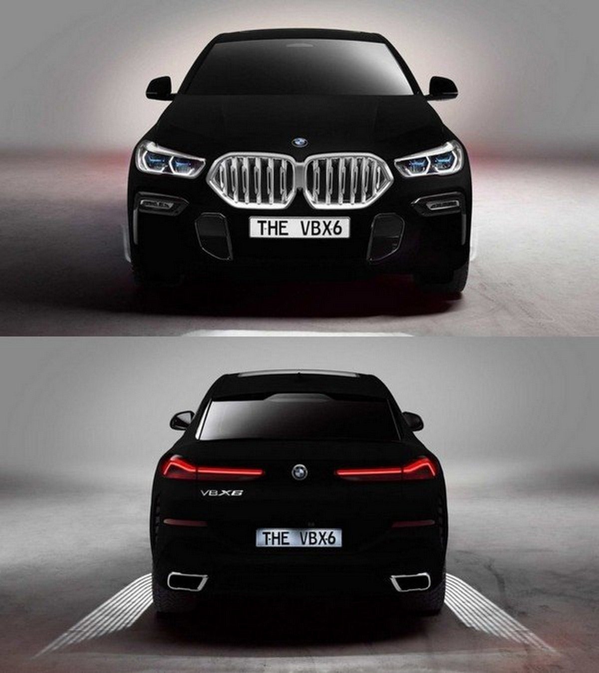 bmw x6 vantablack front and rear