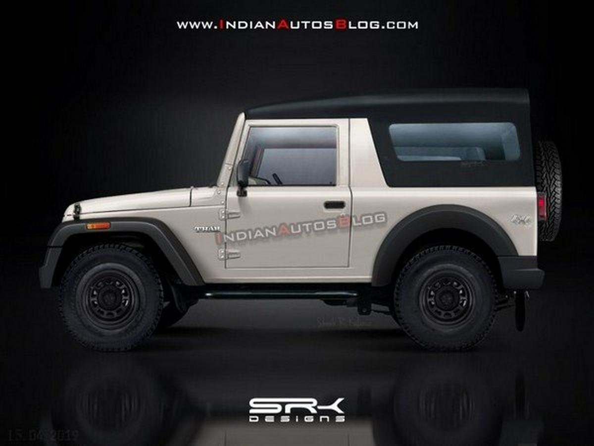 2020 mahindra thar images side profile rendering