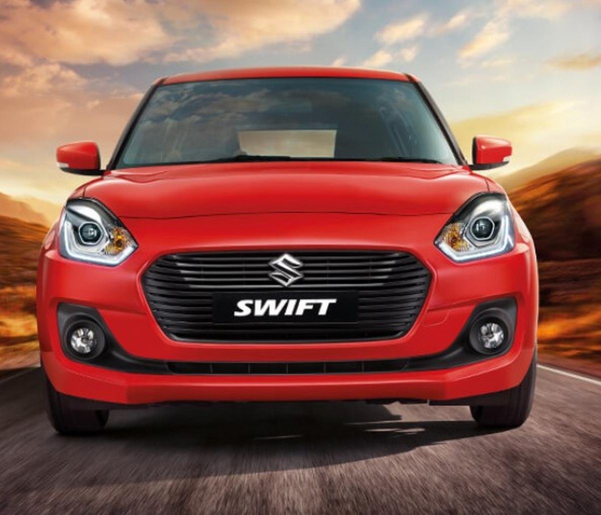 maruti swift red front angle