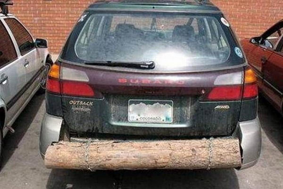 wooden car bumper