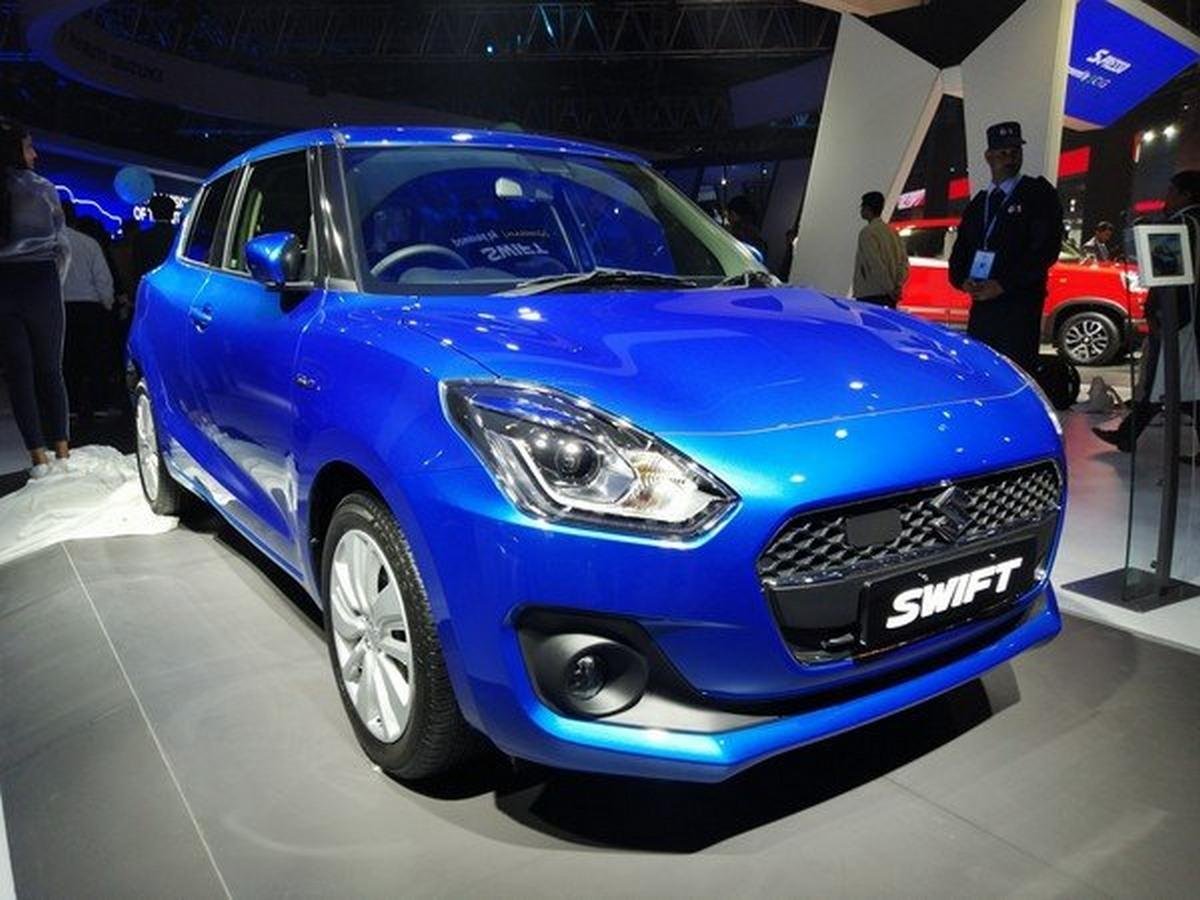 2020 maruti swift hybrid blue front angle