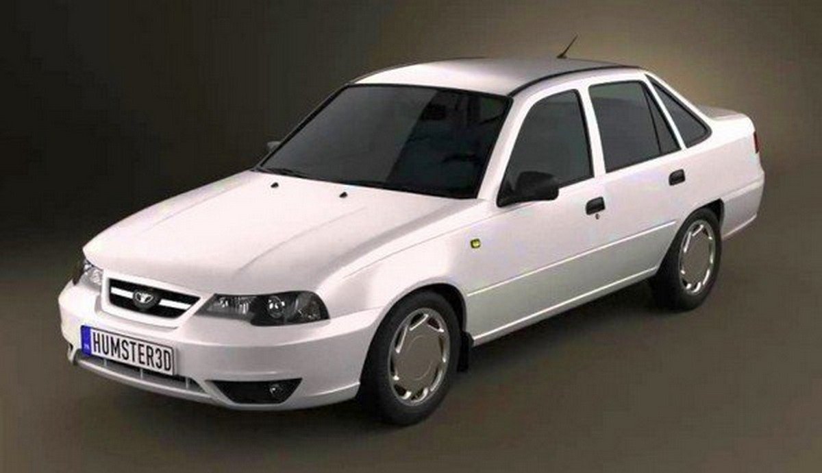 daewoo cielo white front angle