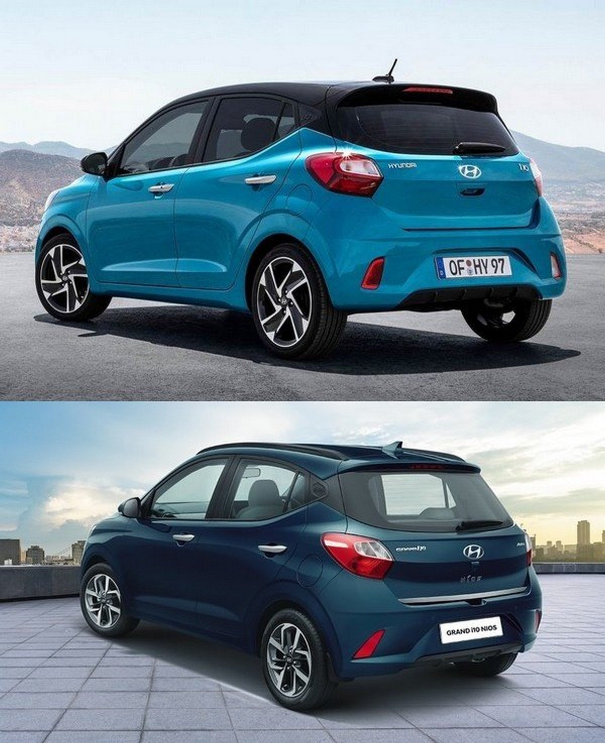 hyundai i10 vs grand i10 nios rear angle