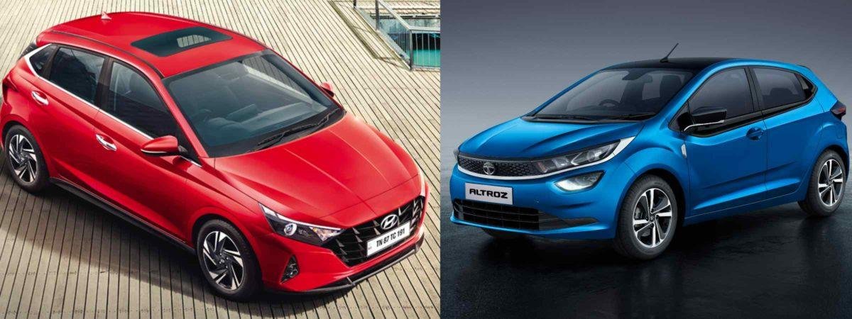 Front-side-look-of-Tata-Altorz-iTurbo-and-Hyundai-i20