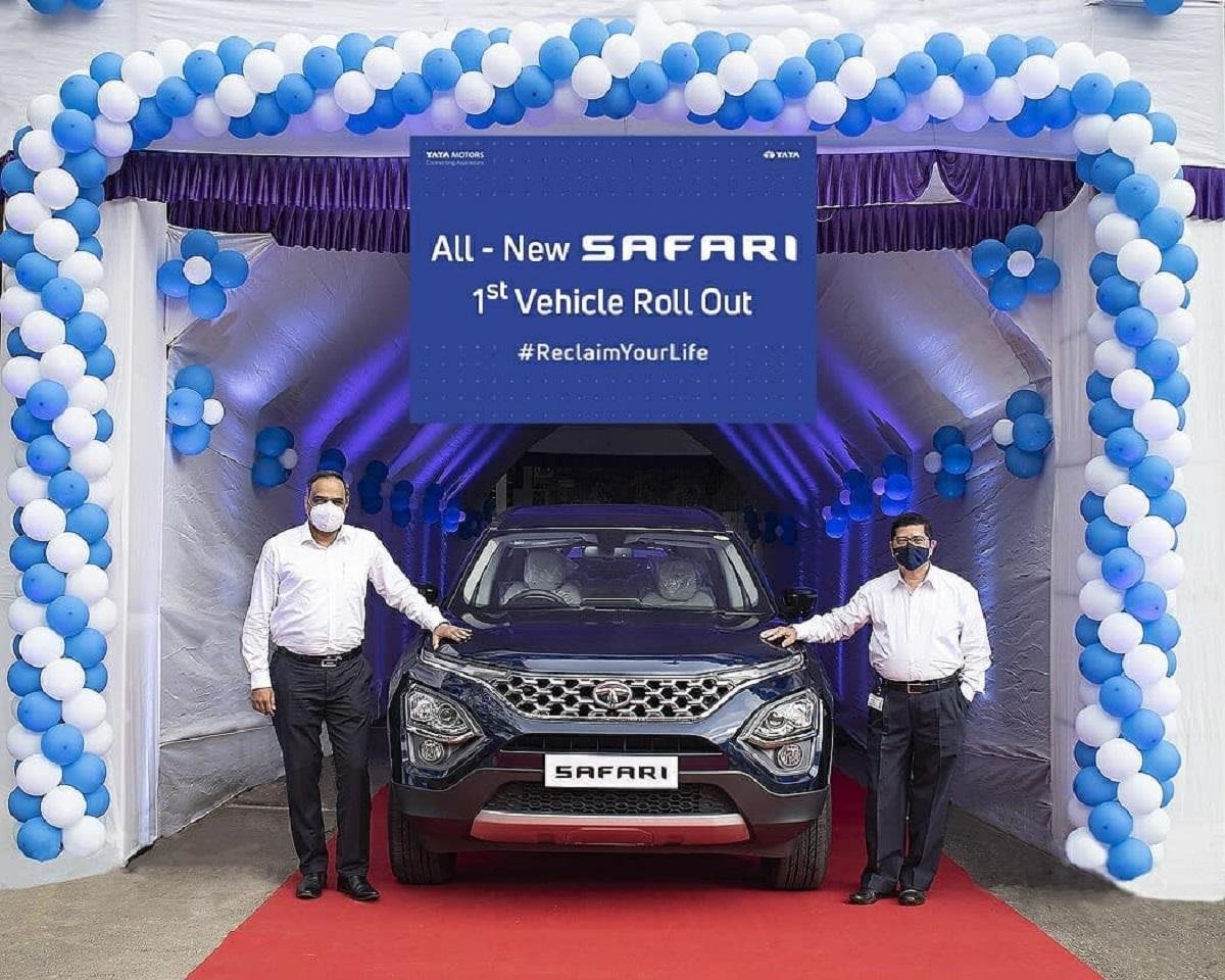 2021 Tata Safari Finally Break Covers, 1st Unit Rolls Out From Plant