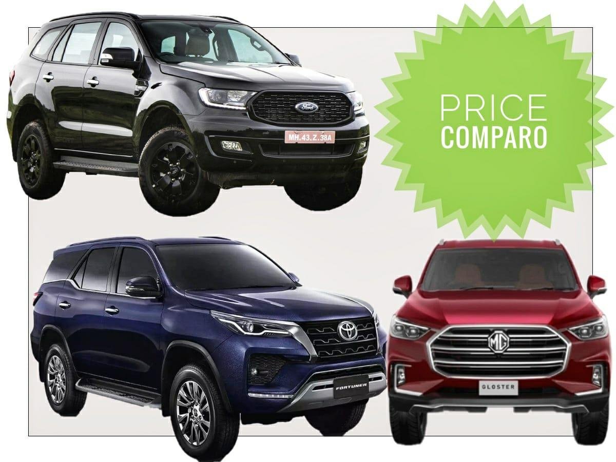 Prices Comparison: Toyota Fortuner Facelift Vs Ford Endeavour & MG Gloster