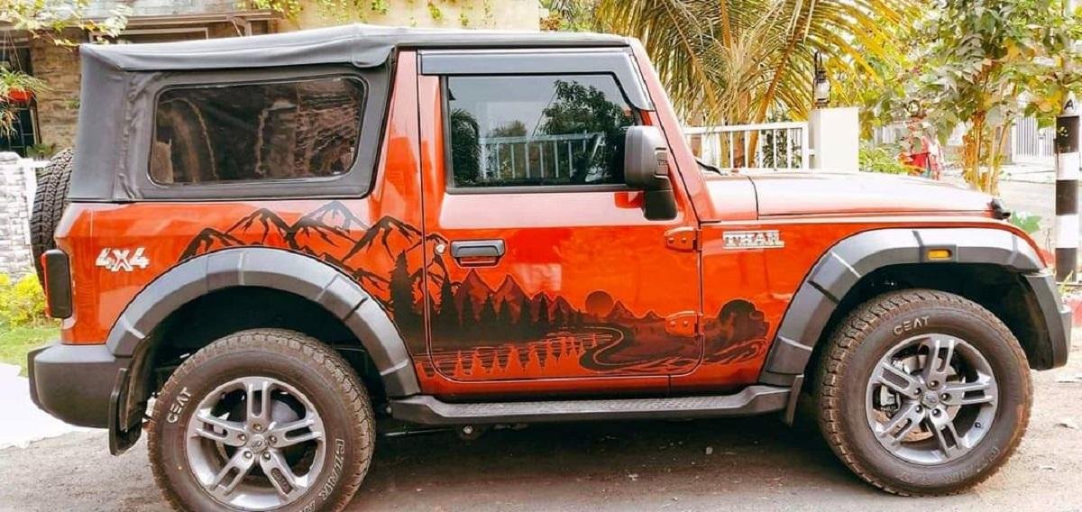 Custom-painted New-gen Mahindra Thar Convertible Looks Uber Cool, Isn’t It?
