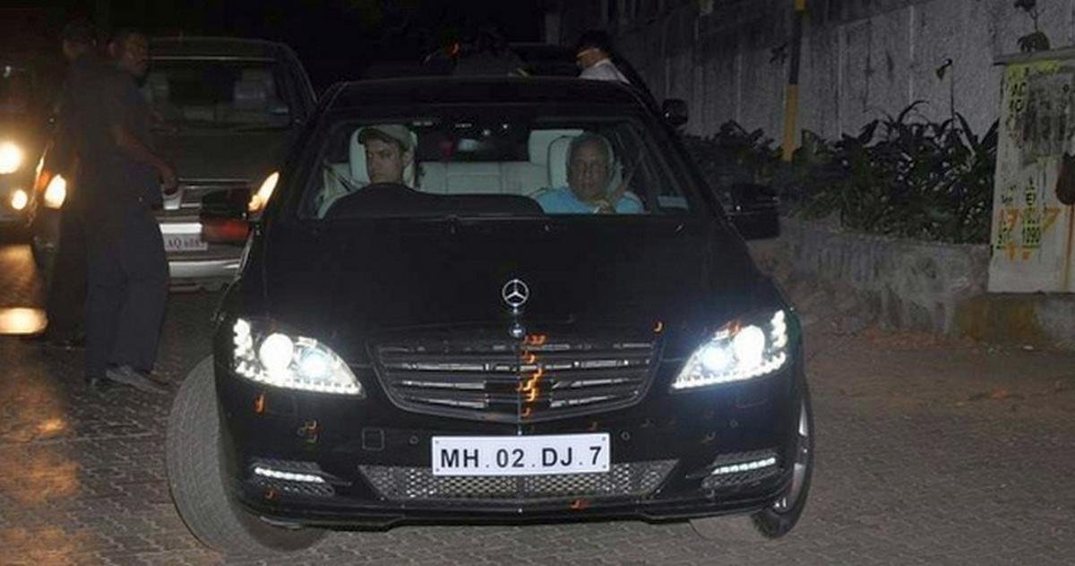 Aamir Khan driving his customised Mercedes-Benz S600