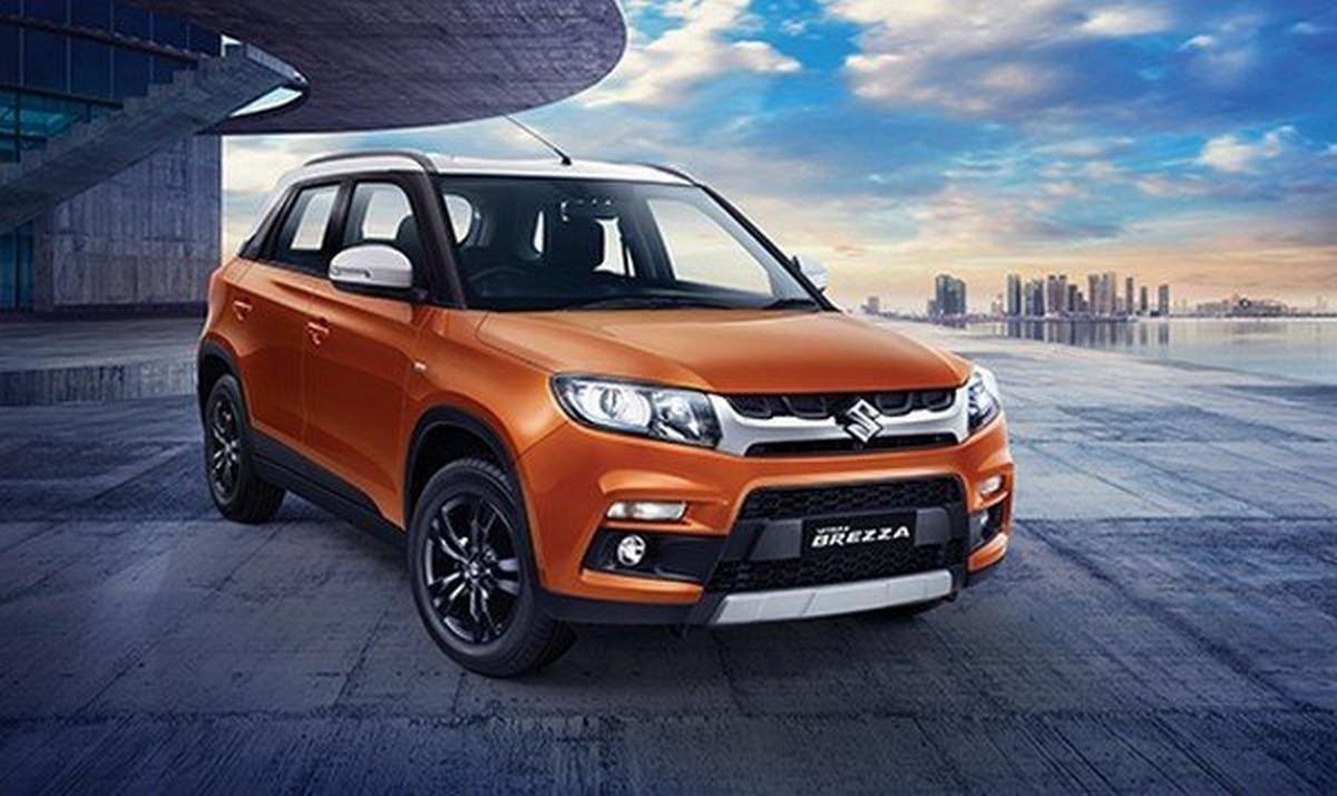 maruti vitara brezza, dual-tone colour, front look