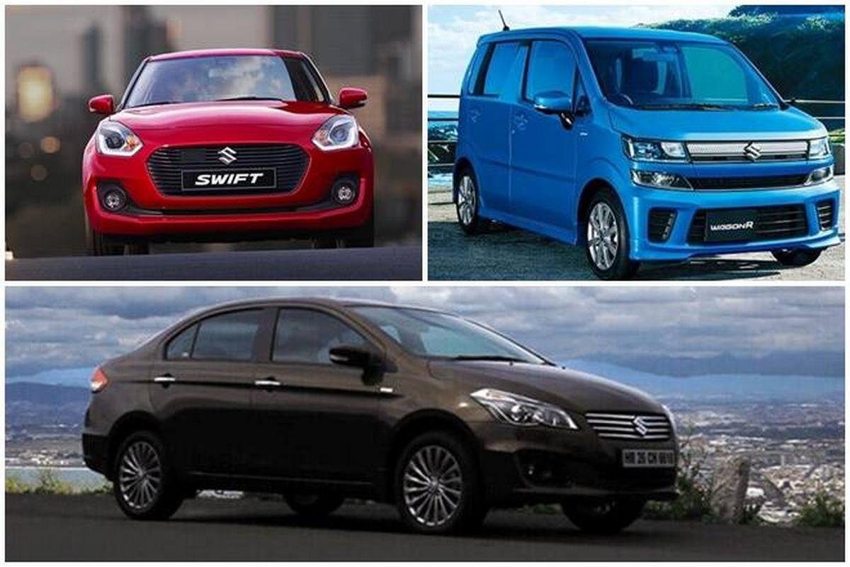 maruti suzuki swift, wagon r, and ciaz