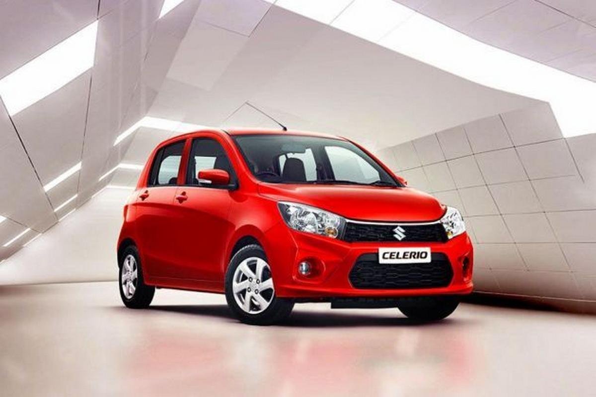 red maruti suzuki celerio front side view