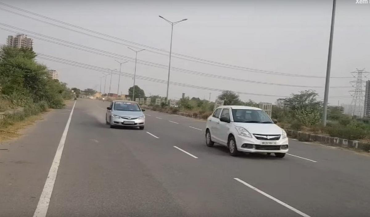 honda civic vs maruti dzire drag race image