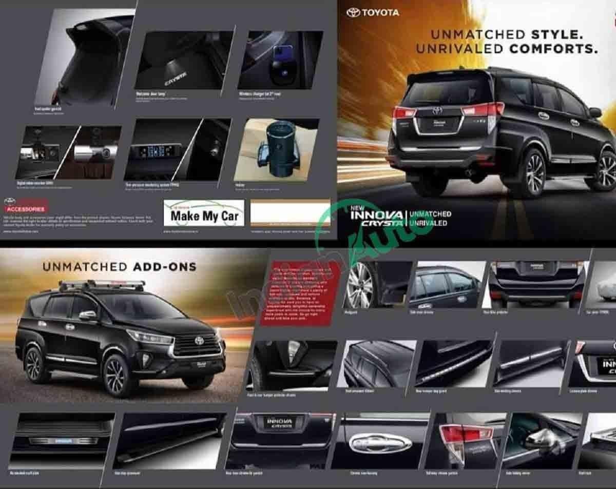 Toyota Innova Accessories Price List Exterior and Interior