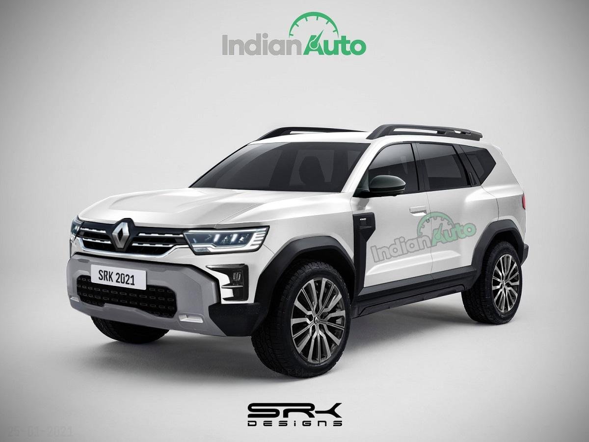 Dacia Bigster Rendered with Renault Badge, Next-gen Renault Duster? White