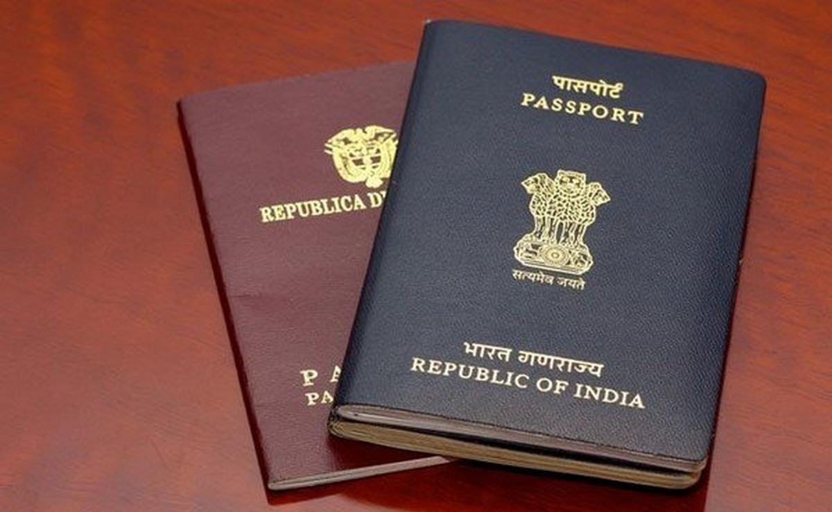 Indian passport brown colour