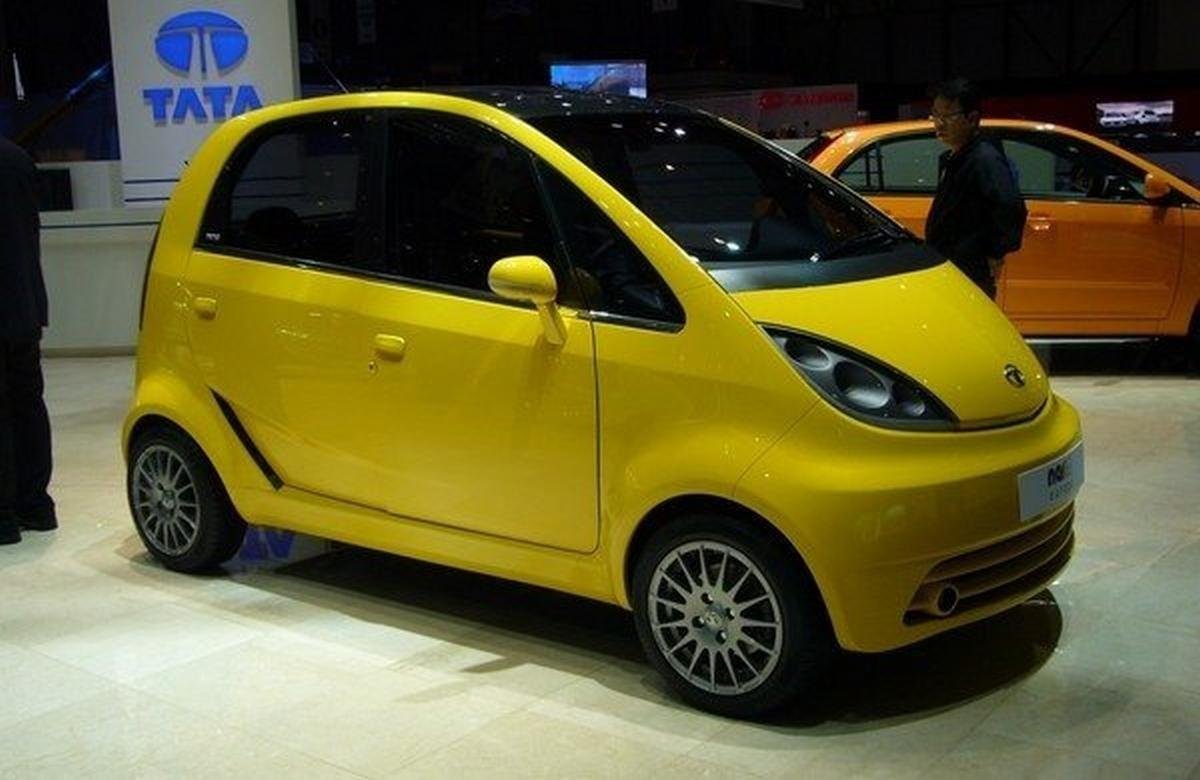 Tata Nano yellow left angular