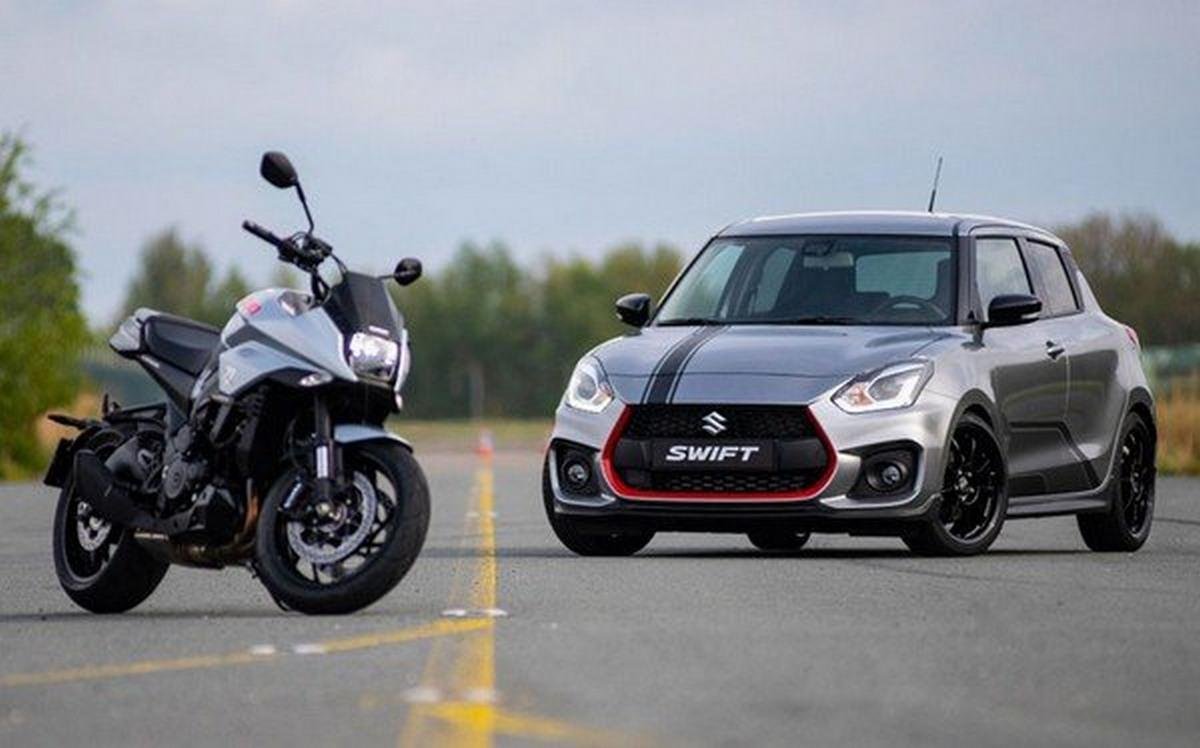 suzuki swift sport katana front look beside Katana motorcycle