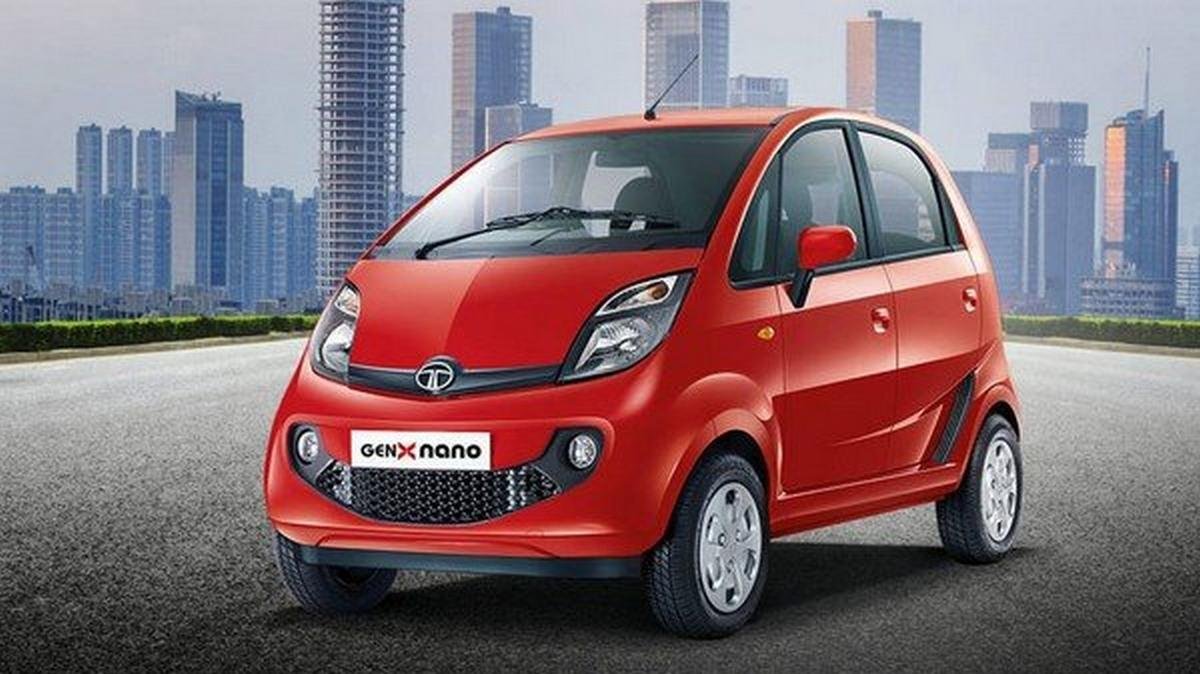 Tata Nano red color front look 