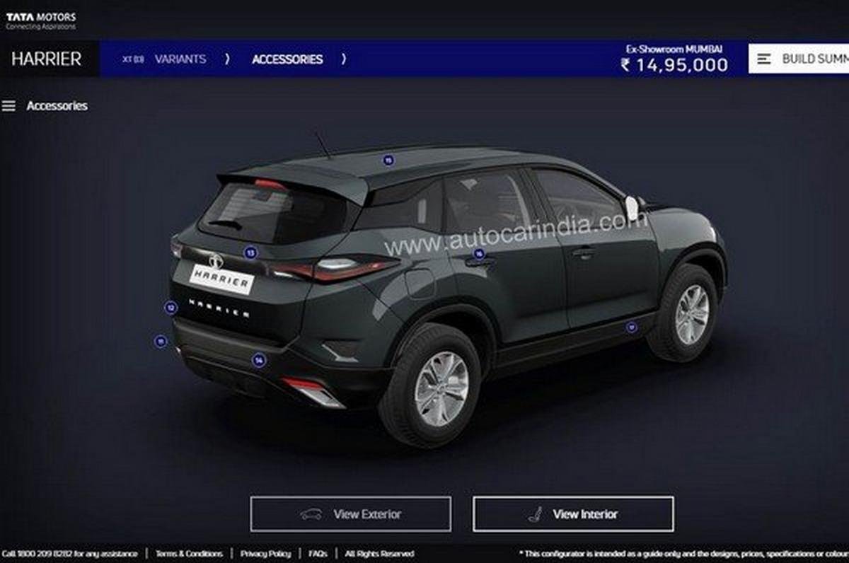 Tata Harrier on web black color