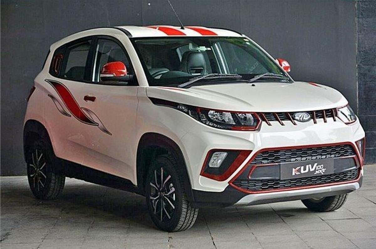 KUV100 side look white color 