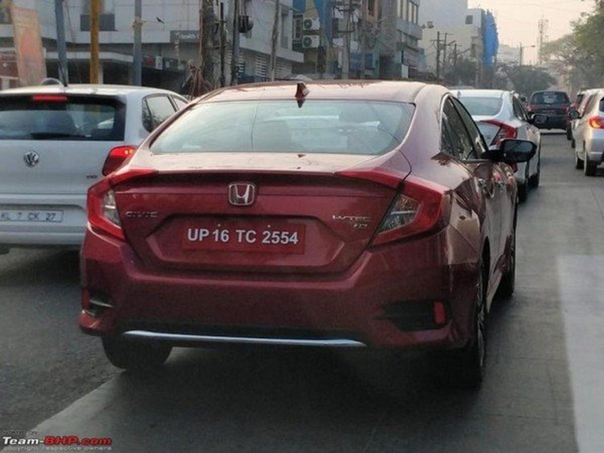 honda civic red color rear look