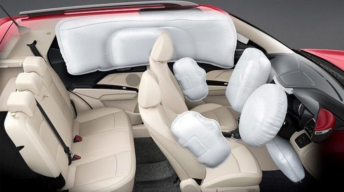 Mahindra XUV300 cabin with airbags on