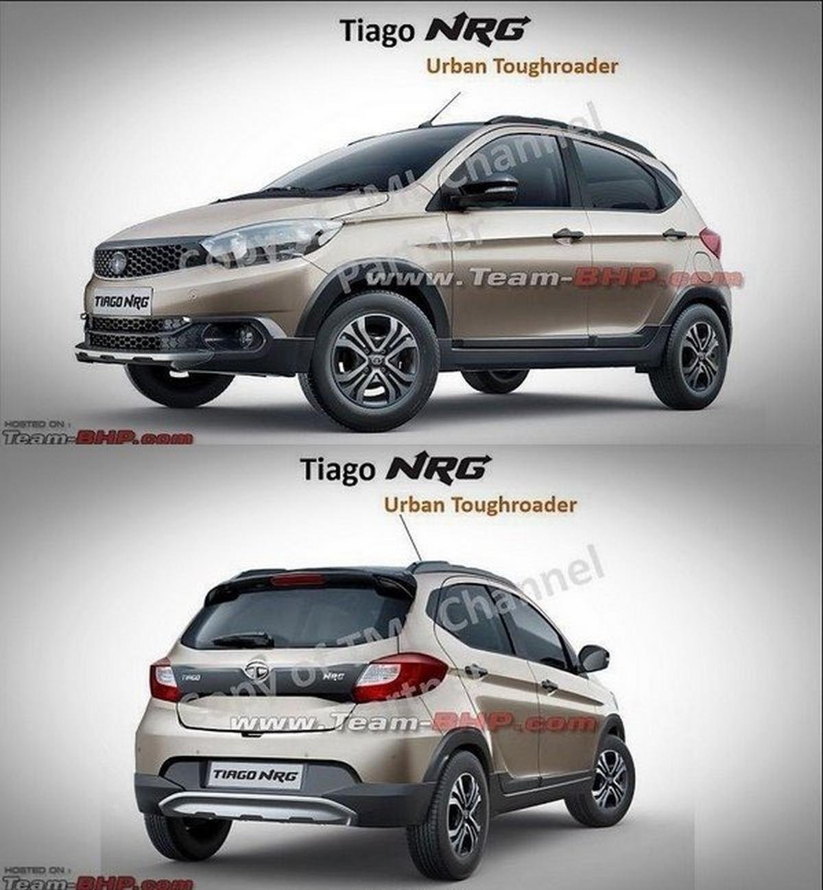 Tata Tiago NRG silver colour front and rear