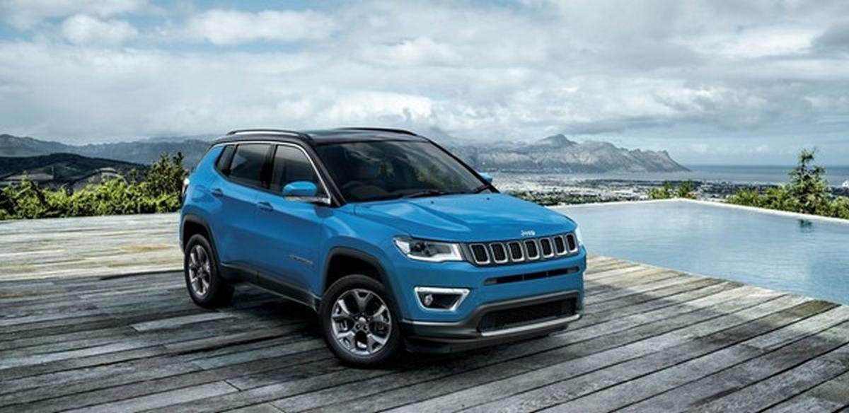 jeep compass blue front angle