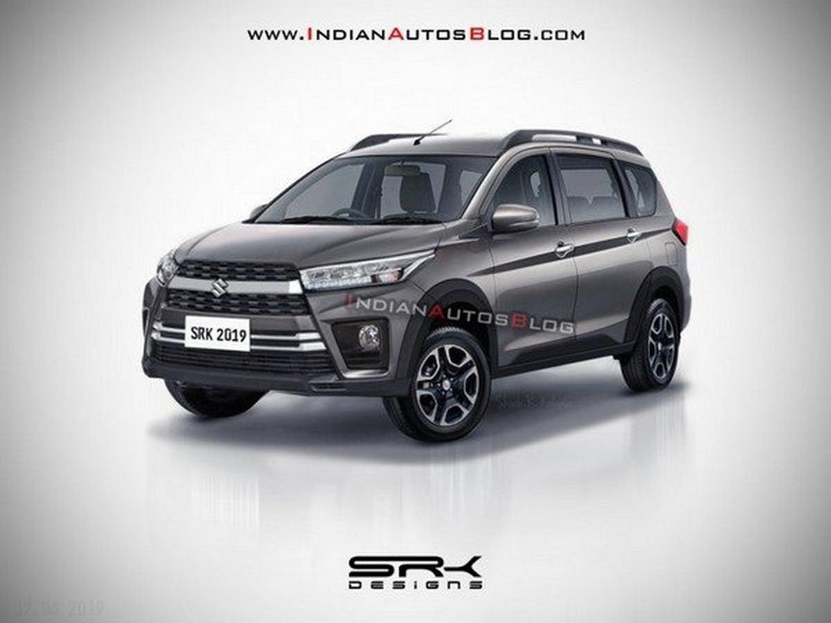 maruti ertiga cross rendered front angle