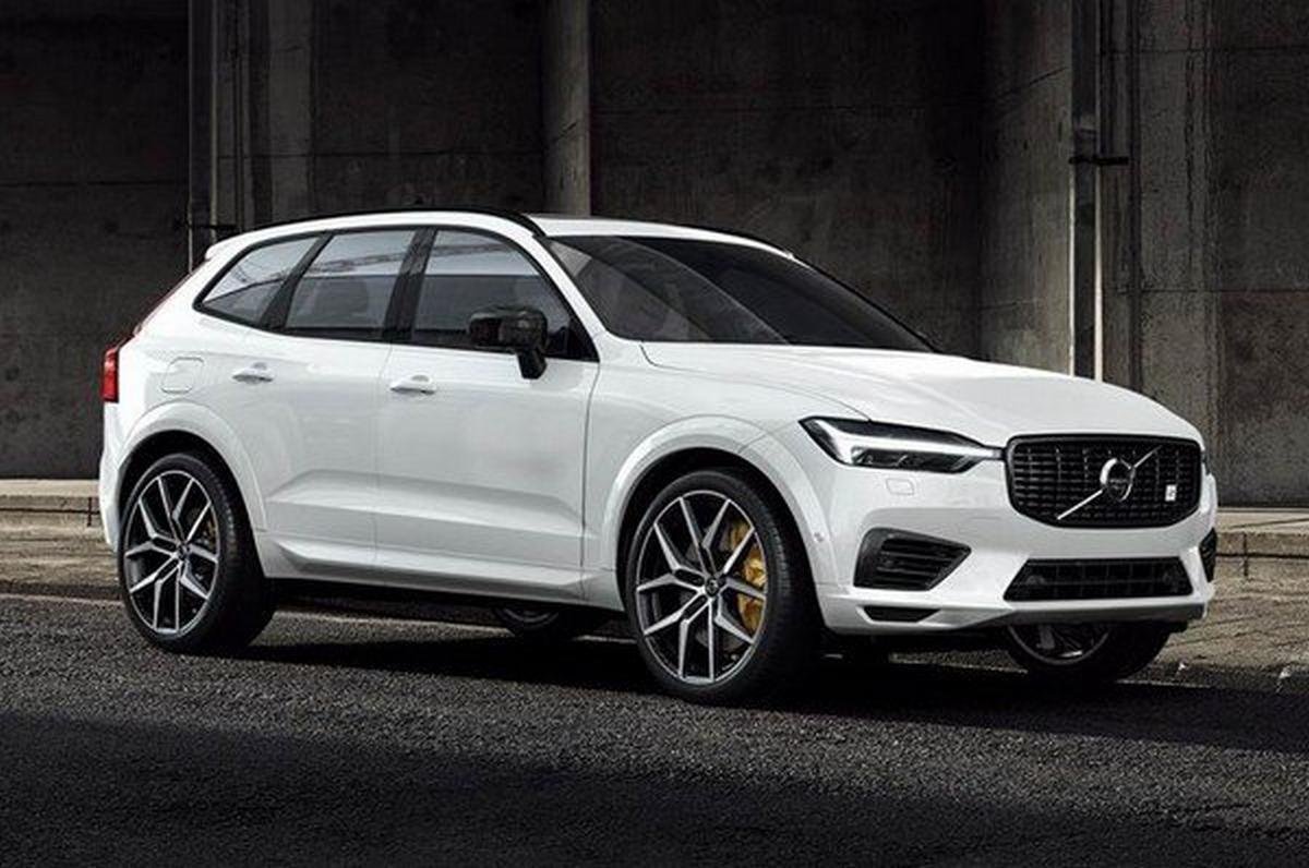 volvo xc60 polestar white front angular look