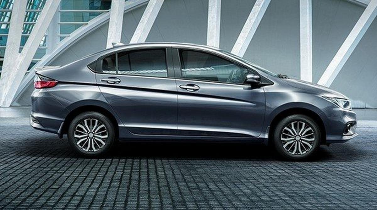 honda city 2020 silver side angle