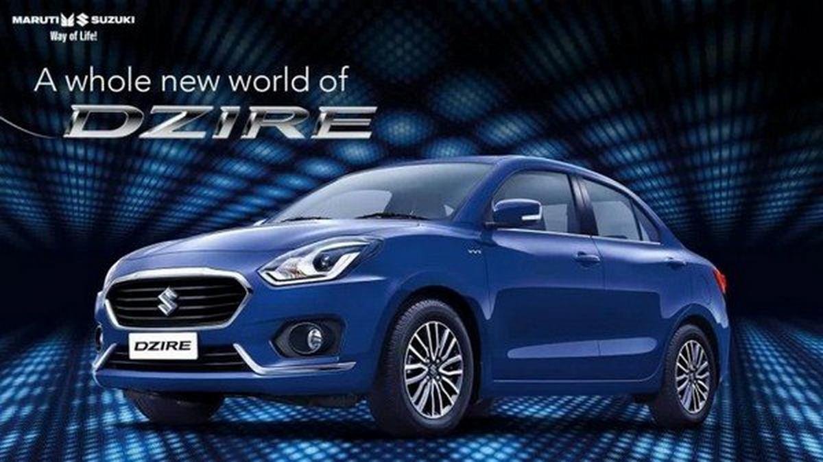 maruti dzire blue front angle