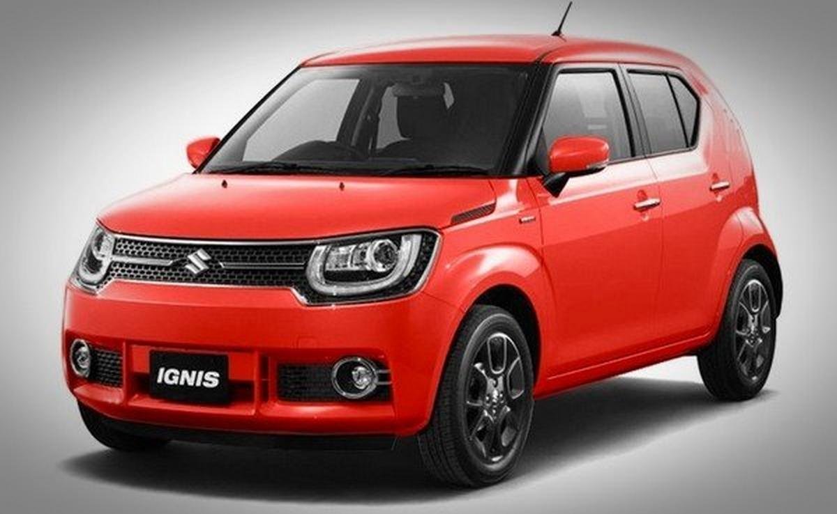 Maruti Ignis red front view