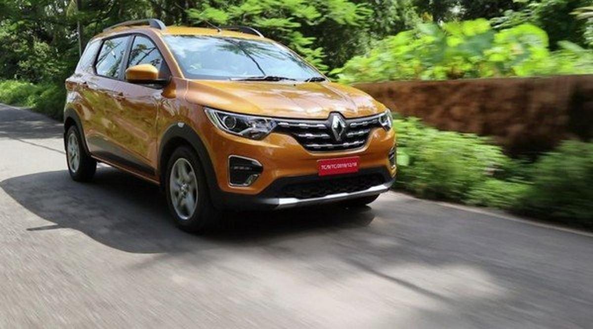 new renault triber 7 seater test drive front angle