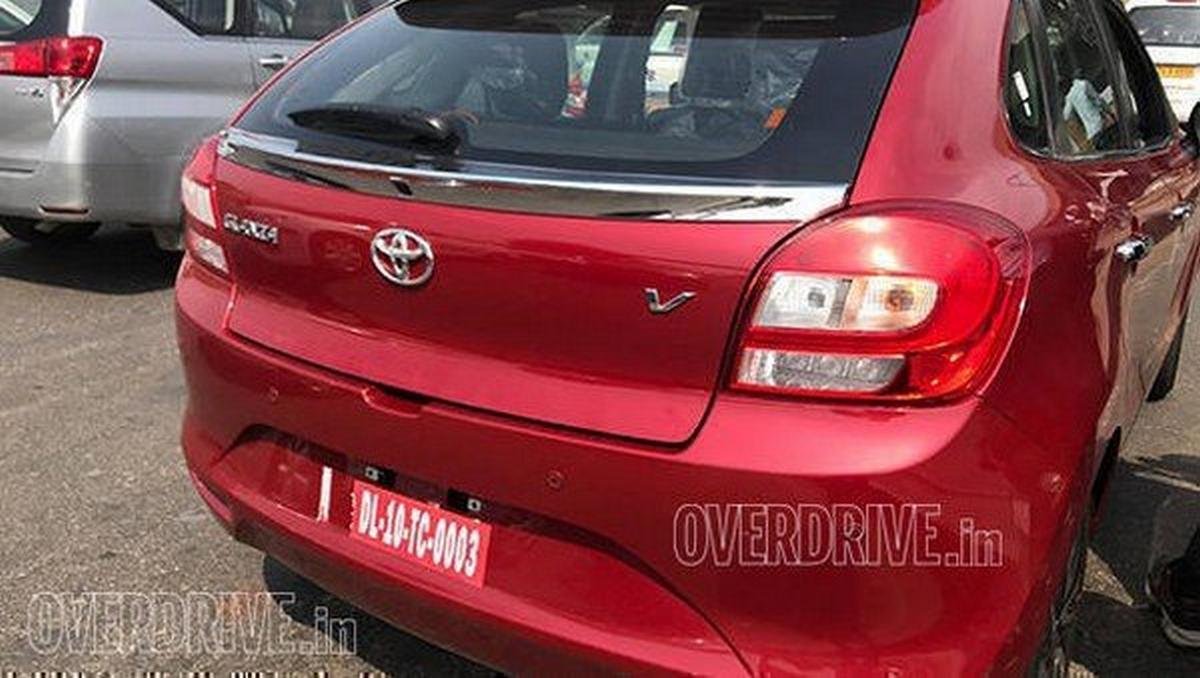 toyota glanza spied red rear angle