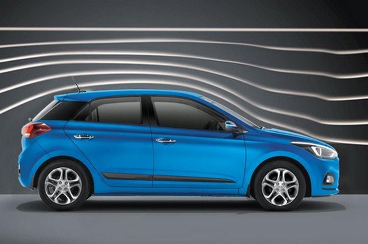 Hyundai Elite i20, Blue Colour, Right Angular Look