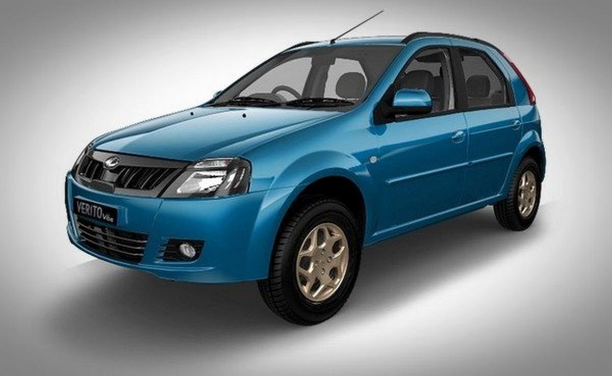 mahindra verito vibe blue front angle