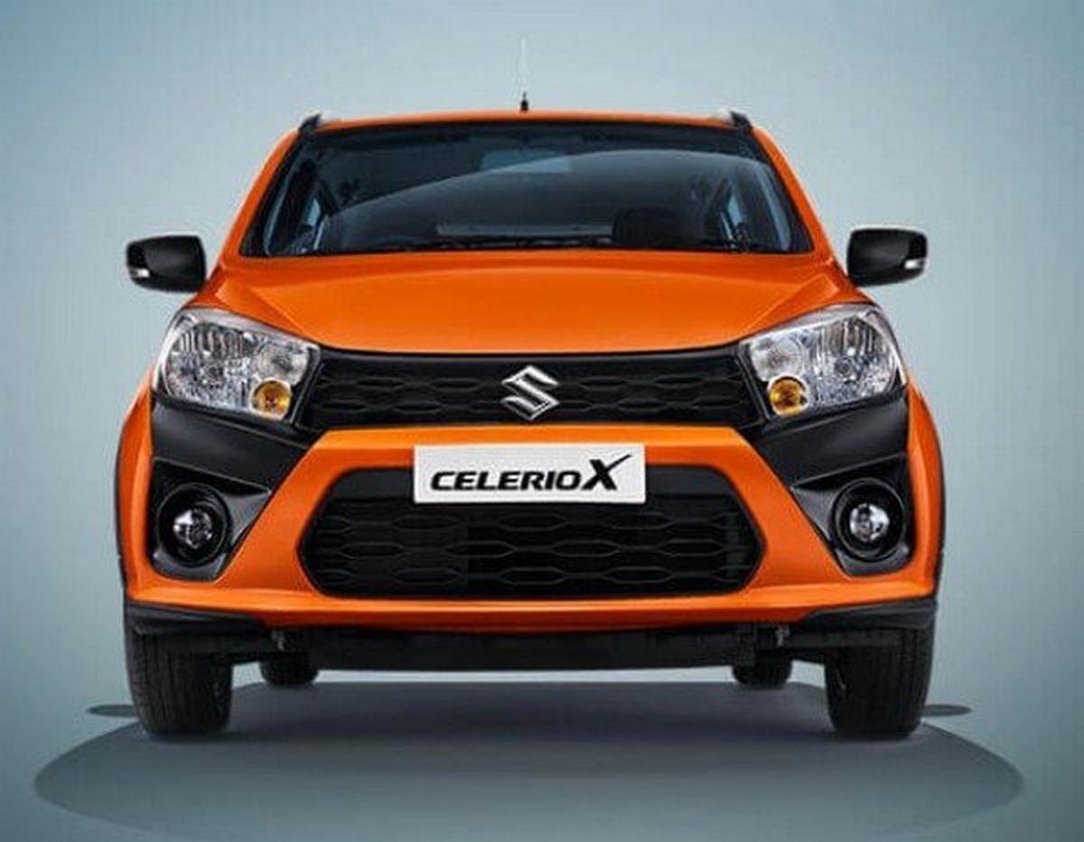 maruti celerio x orange front angle