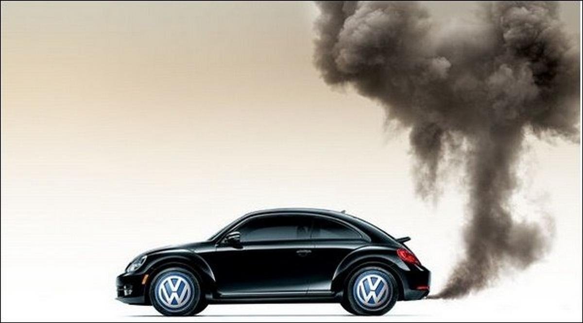 Volkswagen car, gases released