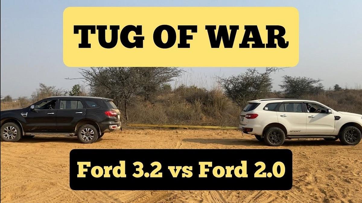 Tug of War – Ford Endeavour 2.0L vs Ford Endeavour 3.2L, Surprising Results