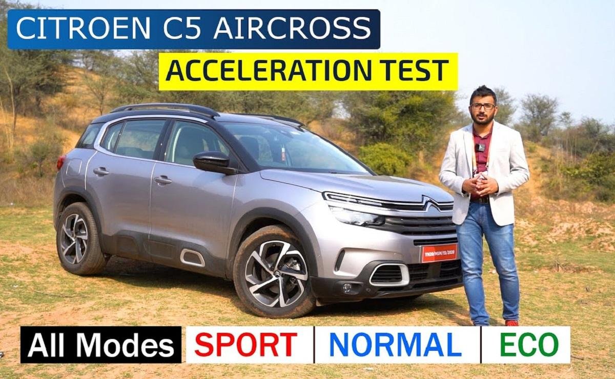 Citroen C5 Aircross Tested for 0-100 kmph & 0-120 kmph Timing in All Driving Modes
