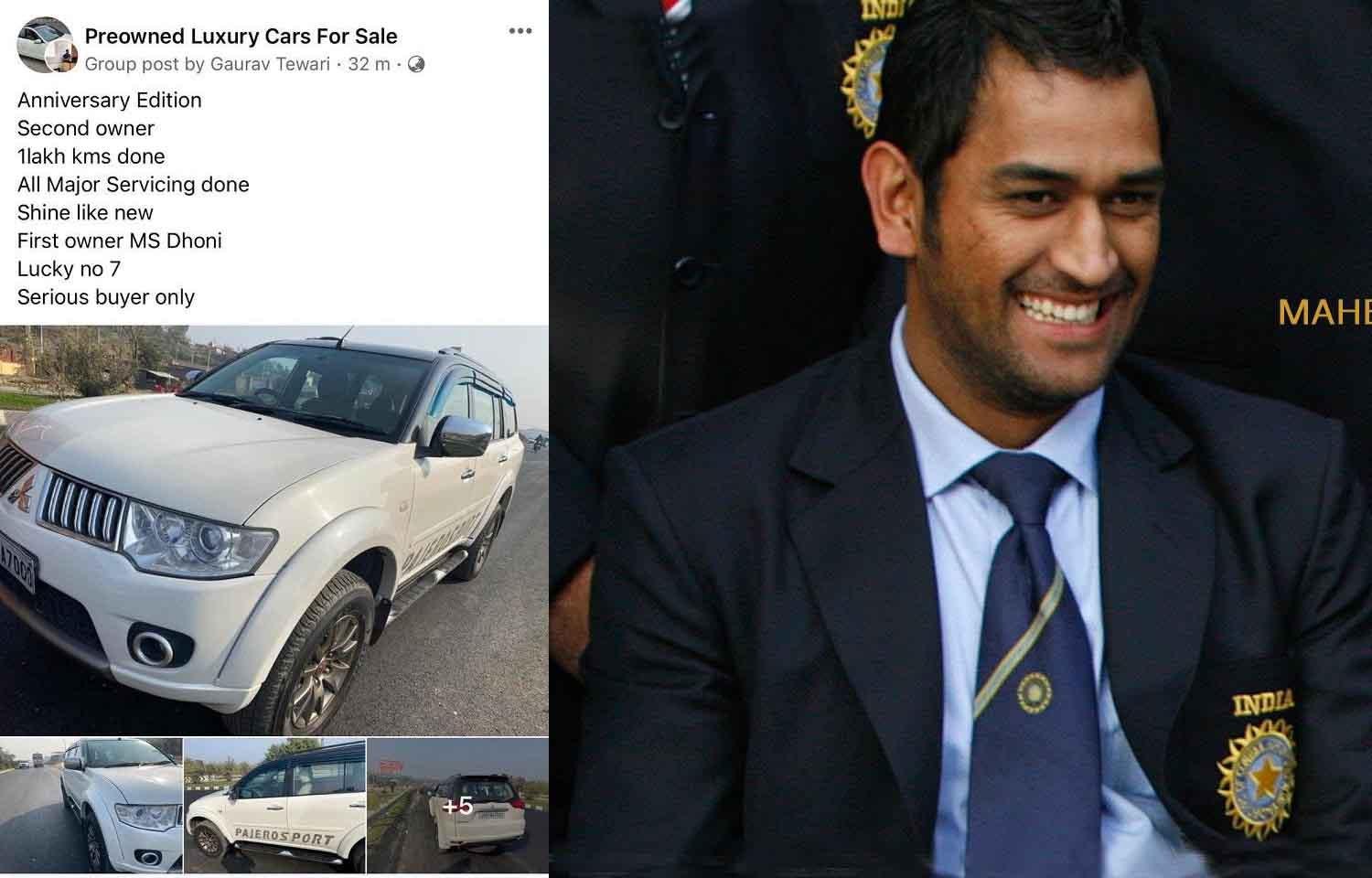 Mitsubishi Pajero Sport Originally Owned By MS Dhoni Now On Sale