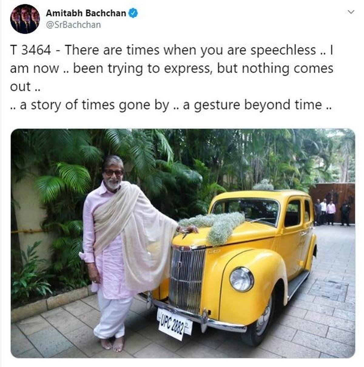 After Rolls Royce and Land Cruiser, Amitabh Bachchan Adds a Vintage Car to his Garage
