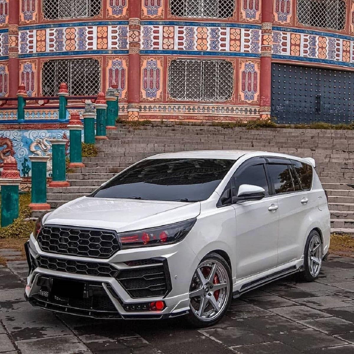 Innova Crysta With Lamborghini Urus Inspired Body Kit And Lowered Ride Height Looks Mean 