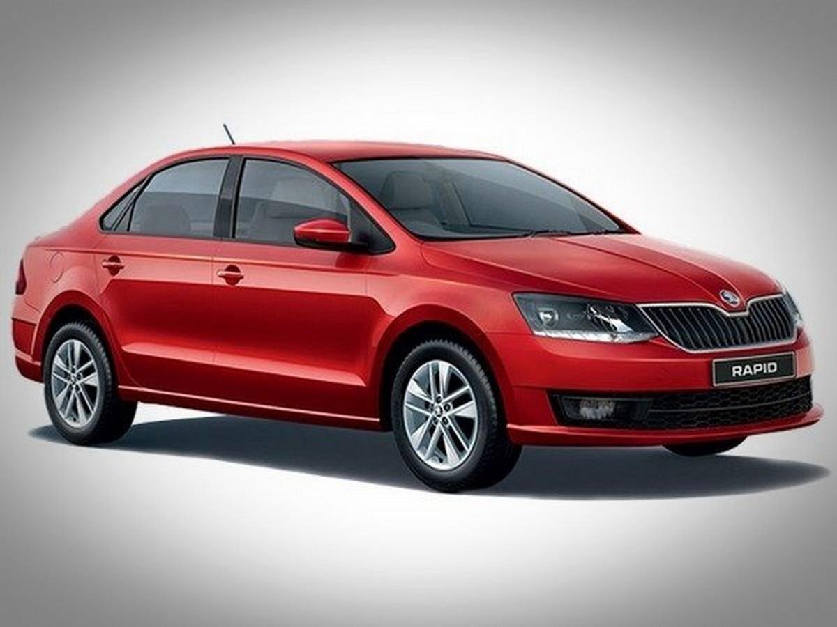 skoda rapid side profile red