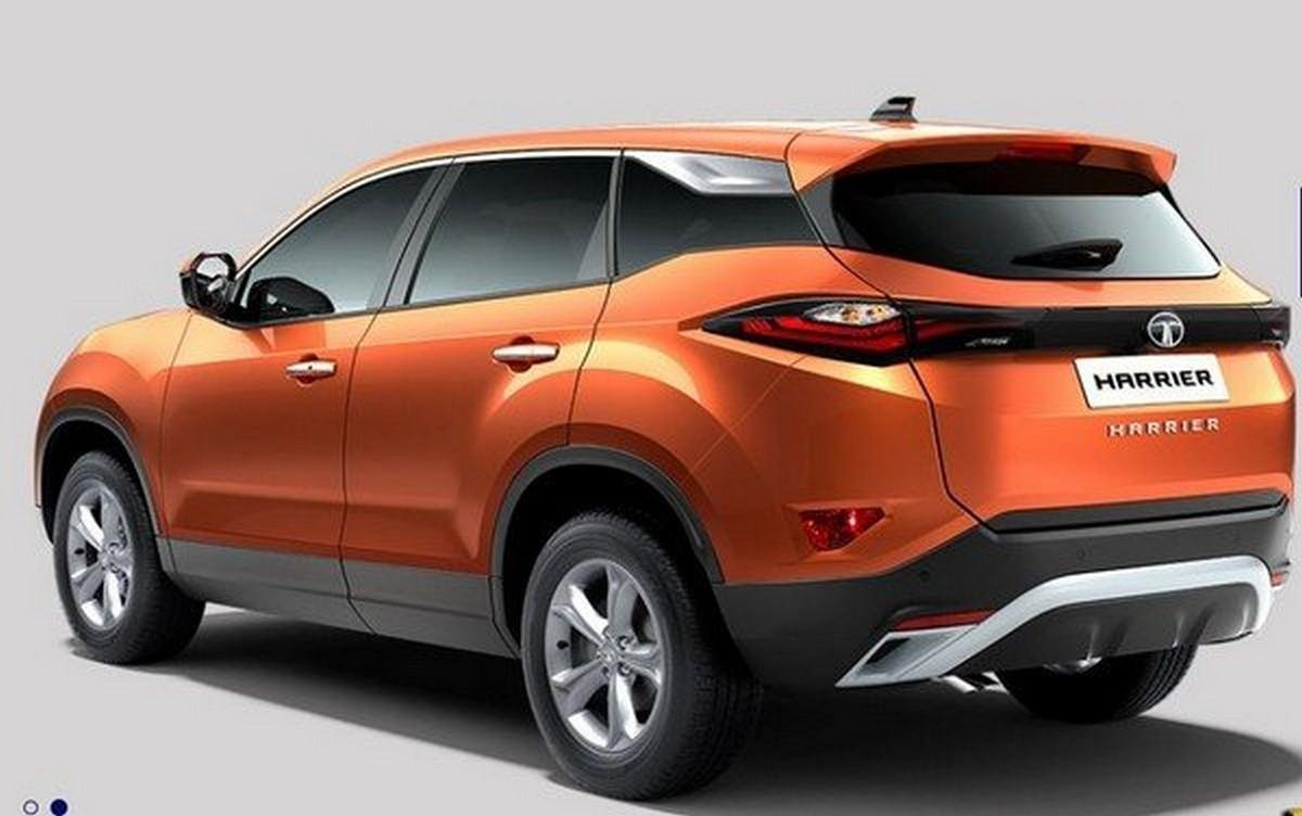 Tata Harrier rear look plain background