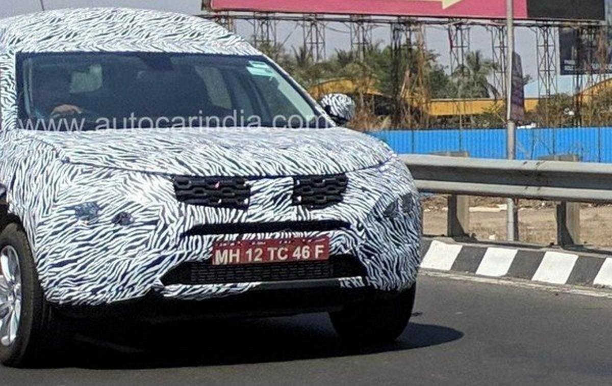 Tata H7X  front profile on road in mule test